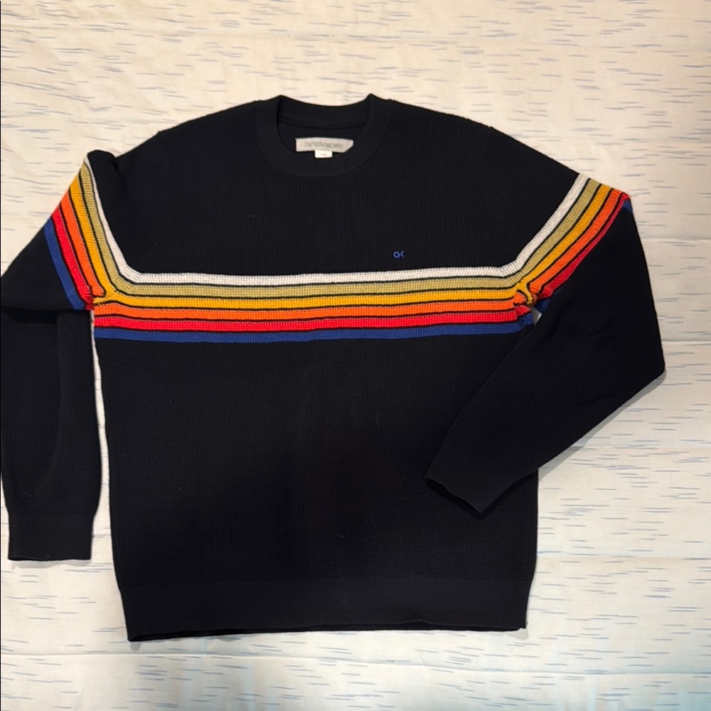 Outerknown Nostalgic Crewneck Sweater with Retro Stripes
